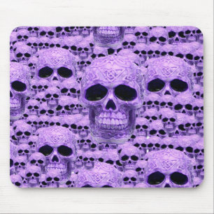 Celtic purple skull collage mouse mat
