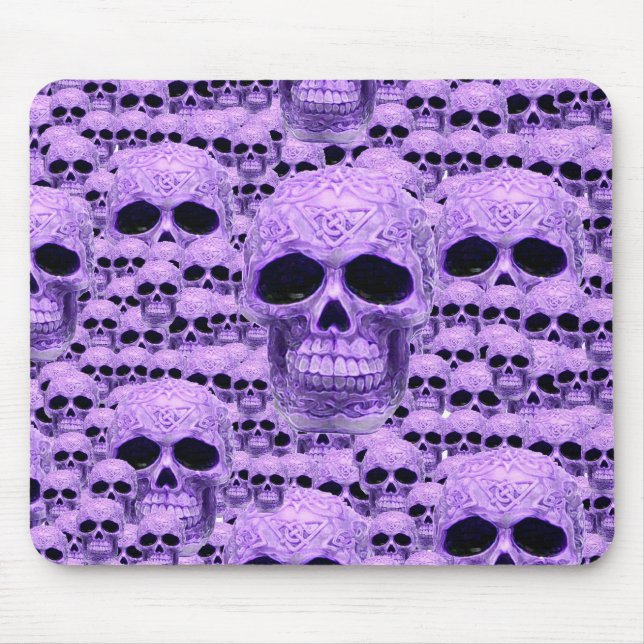 Celtic purple skull collage mouse mat (Front)