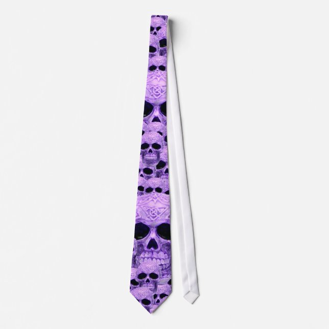 Celtic purple skull collage tie (Front)