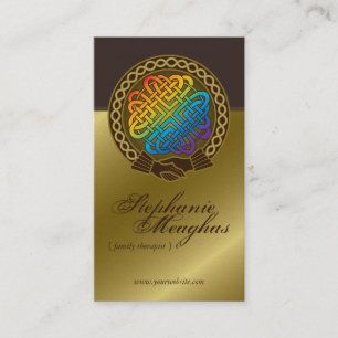 Celtic Rainbow Hand Knot Custom Profile Card