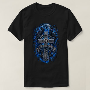 Celtic Raven Protection Cross T-Shirt