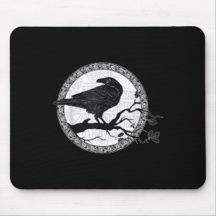 Celtic Raven Viking Wisdom Tattoo Art Mouse Mat