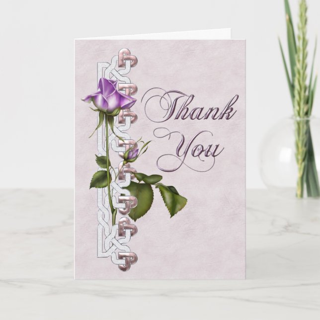 Celtic Rose Thank You Card (Front)