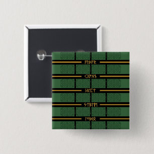 Celtic Runes 1 Button (Square)
