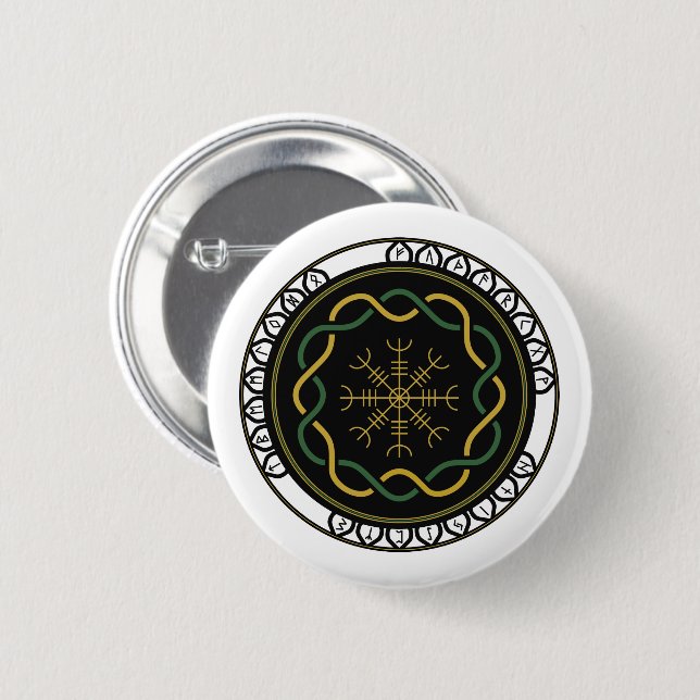 Celtic Runes 3 Button (Round) (Front & Back)