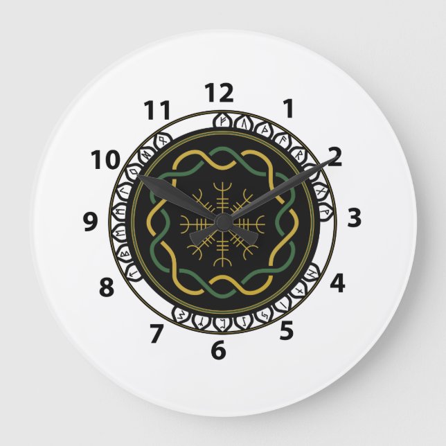 Celtic Runes 3 Wall Clock (Round) (Front)