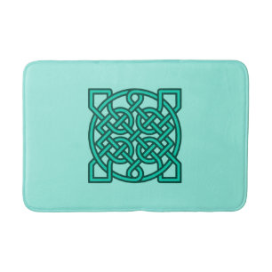 Celtic Sailor's Knot, Turquoise, Aqua and Teal  Bath Mat