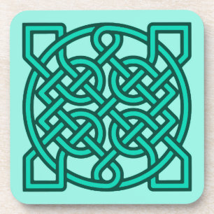 Celtic Sailor's Knot, Turquoise, Aqua and Teal Coaster