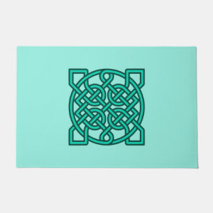 Celtic Sailor's Knot, Turquoise, Aqua and Teal  Doormat