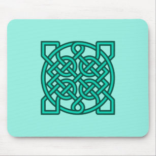Celtic Sailor's Knot, Turquoise, Aqua and Teal  Mo Mouse Mat