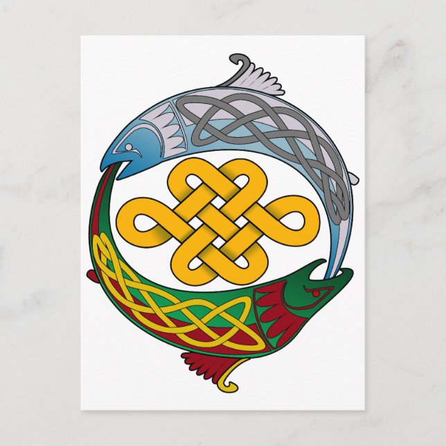 Celtic Salmon Postcard (Front)