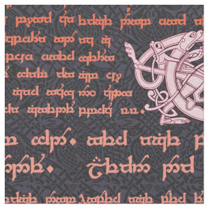 Celtic Sampler in Black and Rose Fabric