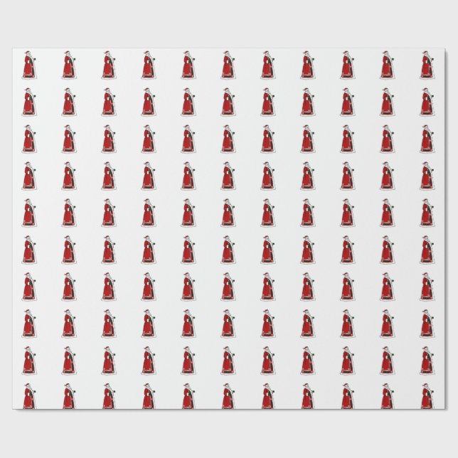 Celtic Santa Claus Wrapping Paper (Flat)