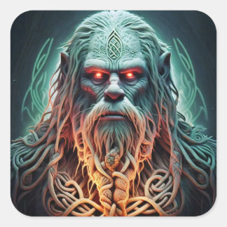 Celtic Sasquatch Square Sticker