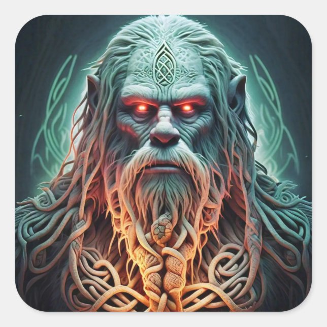 Celtic Sasquatch Square Sticker (Front)