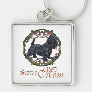 Celtic Scottish Terrier Mother Key Ring