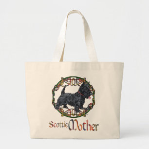 Celtic Scottish Terrier Mother Large Tote Bag