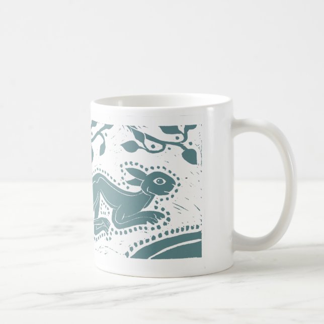 Celtic Sea-Green Hare Mug (Right)