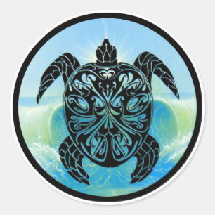 Celtic Sea Turtle Classic Round Sticker