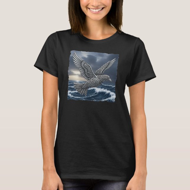 Celtic Seabird over the ocean! T-Shirt (Front)