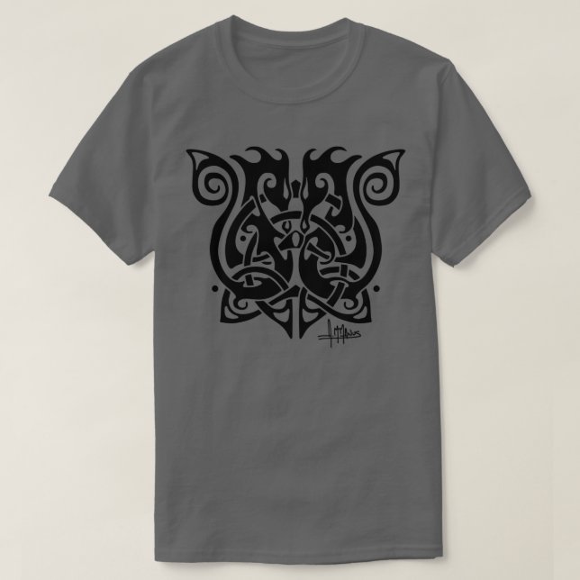 Celtic Seahorse Celtic Knotwork T-Shirt (Design Front)