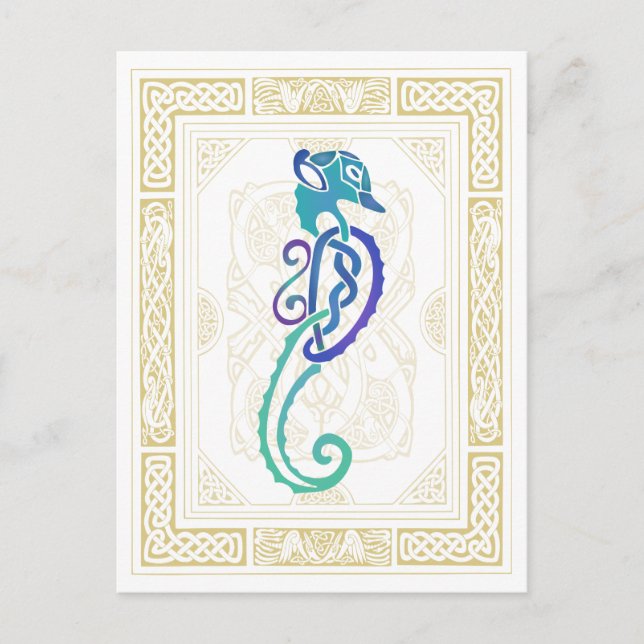 Celtic Seahorse Postcard (Front)