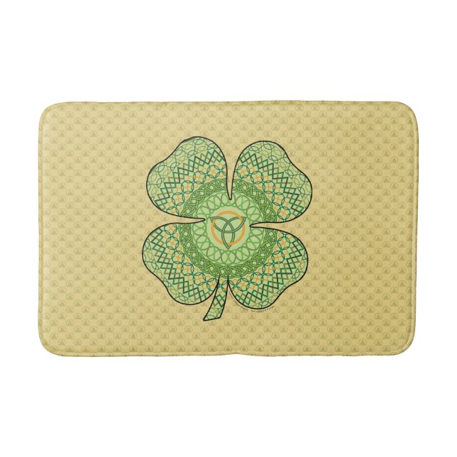 Celtic Shamrock Bath Mat (Front)