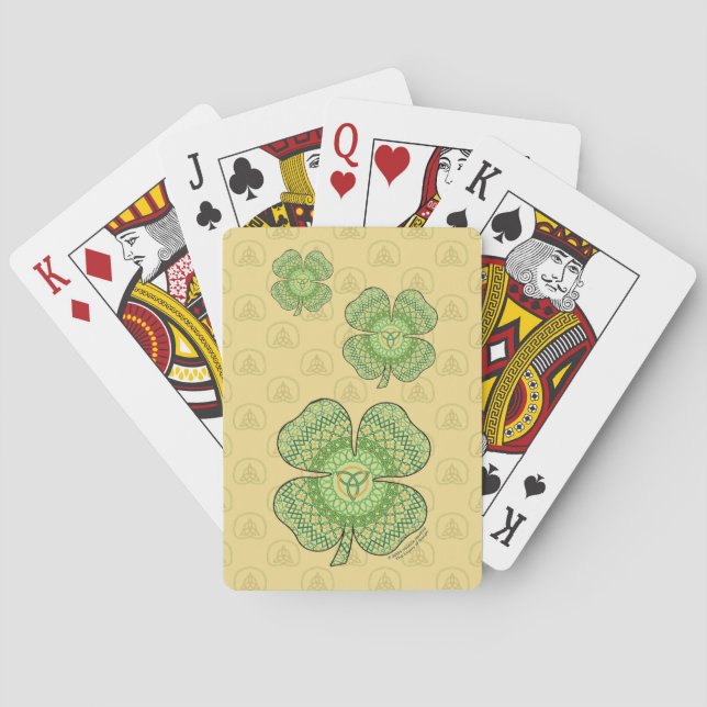 Celtic Shamrock Classic Playing Cards (Back)