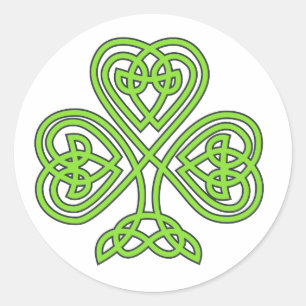 Celtic Shamrock Classic Round Sticker