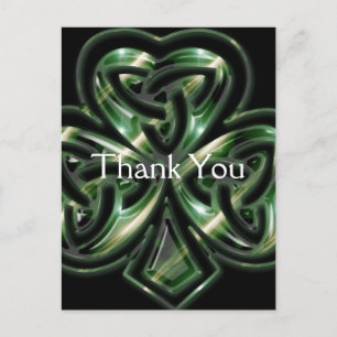 Celtic Shamrock Design 2 Thank You Postcards