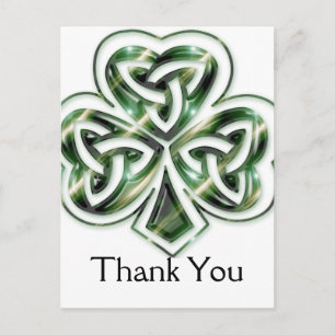 Celtic Shamrock Design 2 Thank You Postcards 2