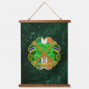 Celtic Shamrock Heritage Symbol Irish Inspired Hanging Tapestry