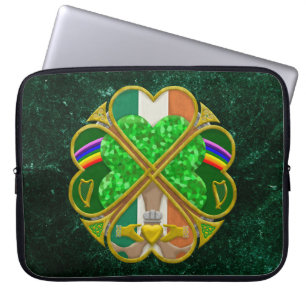 Celtic Shamrock Heritage Symbol Irish Inspired Laptop Sleeve