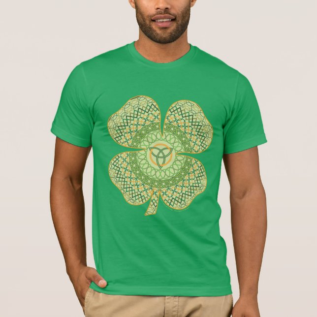 Celtic Shamrock Men's Dark Shirt (Front)
