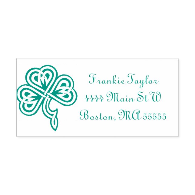 Celtic Shamrock Personalised Self-inking Stamp (Design)