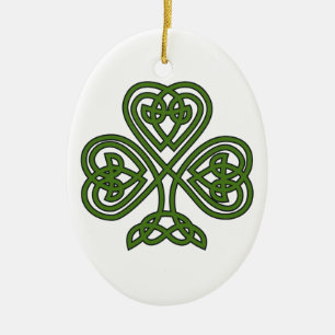 Celtic Shamrock - St Patricks Day Ceramic Tree Decoration