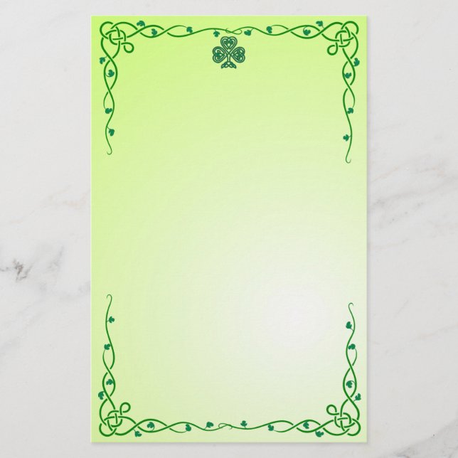 celtic shamrock stationary stationery (Front)
