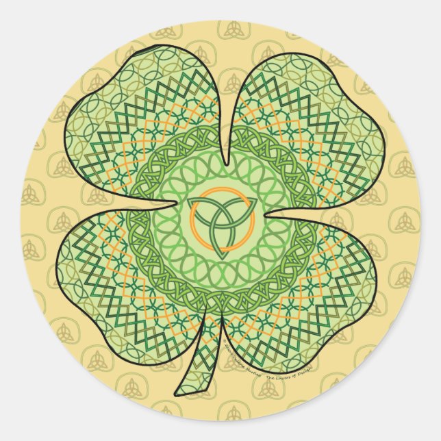 Celtic Shamrock Sticker (Front)