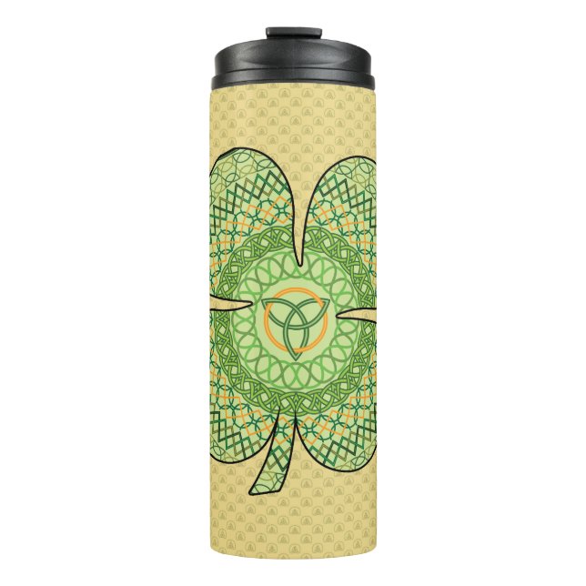 Celtic Shamrock Thermal Tumbler (Front)
