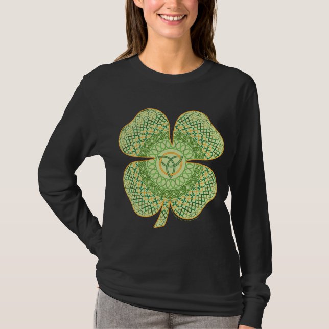 Celtic Shamrock Women's Dark Shirt (Front)