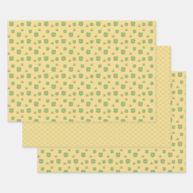 Celtic Shamrock Wrapping Paper Set (Set)