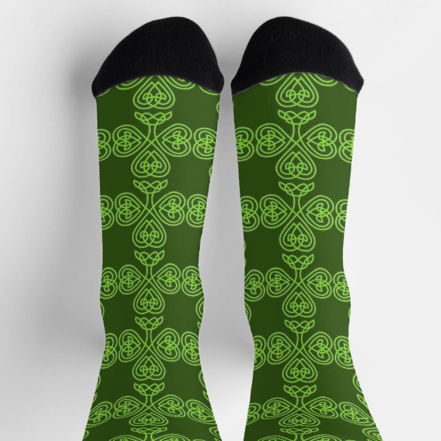 Celtic Shamrocks Crew Socks (Top)