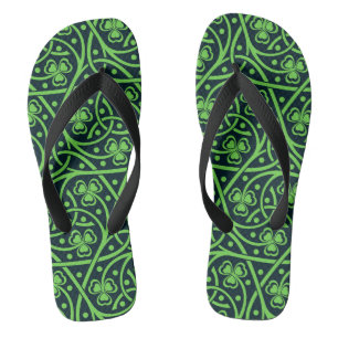 Celtic Shamrocks Pair of Flip Flops