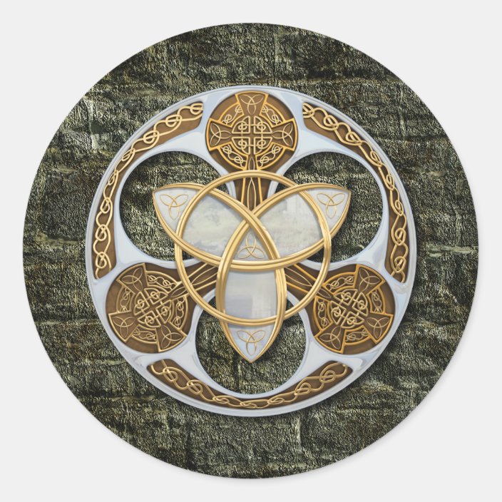 Celtic Shield Classic Round Sticker | Zazzle.co.uk