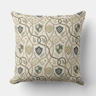 Celtic Shield Knot & Rope - Royal Heritage Pattern Cushion