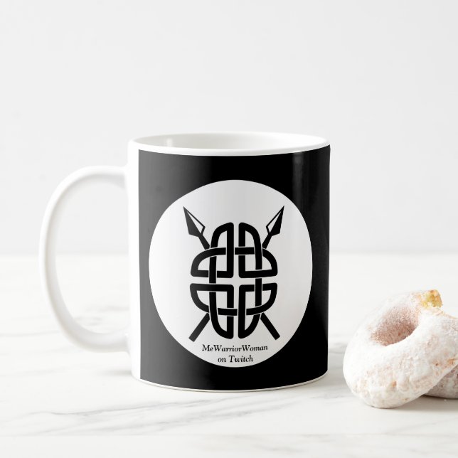 Celtic Shield,  MeWarriorWoman on Twitch  Coffee Mug (With Donut)