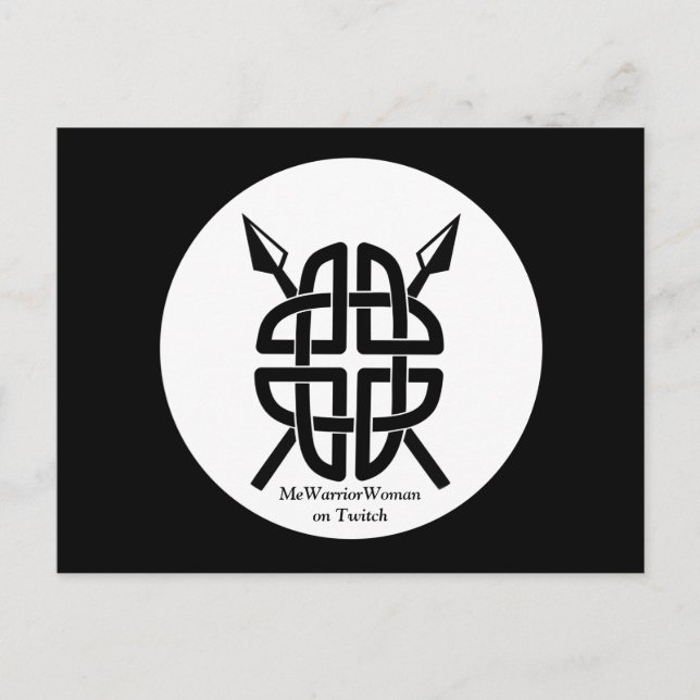 Celtic Shield,  MeWarriorWoman on Twitch  Postcard (Front)