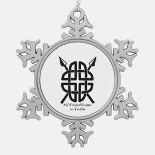 Celtic Shield, MeWarriorWoman on Twitch Snowflake Pewter Christmas Ornament