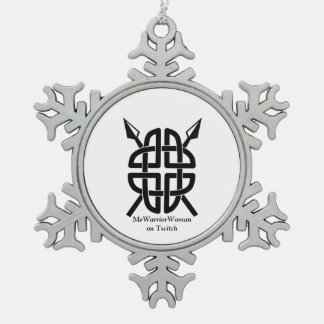 Celtic Shield,  MeWarriorWoman on Twitch  Snowflake Pewter Christmas Ornament