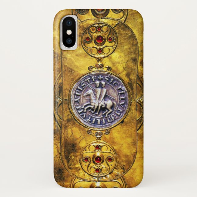 CELTIC SHIELD WITH SEAL OF THE KNIGHTS TEMPLAR Case-Mate iPhone CASE (Back)